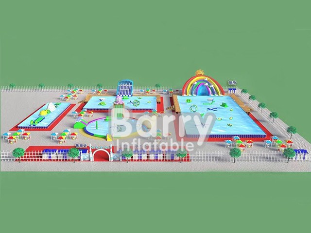 Frame Metal Water Park , Inflatable Water Park Set Design BY-AWP-103